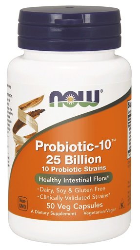 Now - Probiotic-10 25 Billion 50 Caps