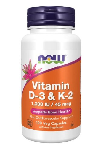 Now - Vitamin D3 & K2 120 Kapseln