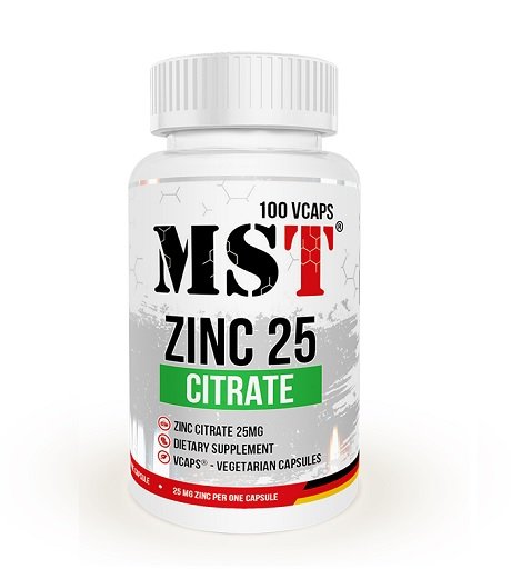 MST - Zinc Citrate 25mg 100 Kapseln